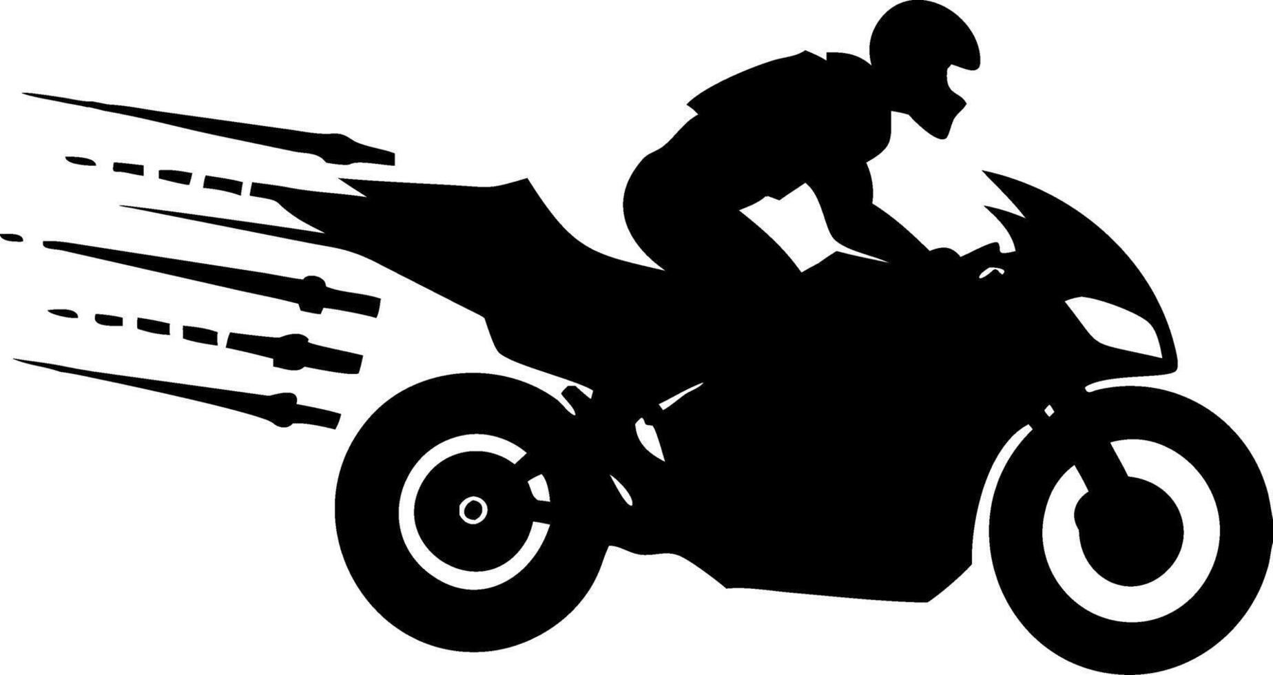 Motorcycle Racer Silhouette Speeding Art for Decals and Graphic Designs vector