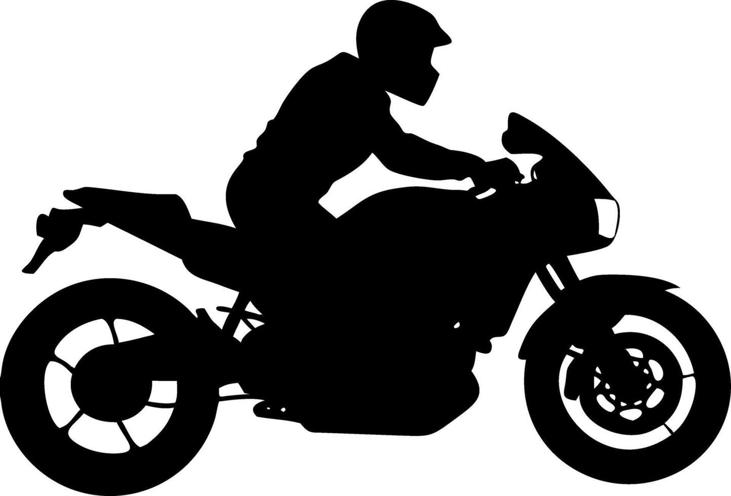 Motorcycle Rider Silhouette for Design Projects and Illustrations vector