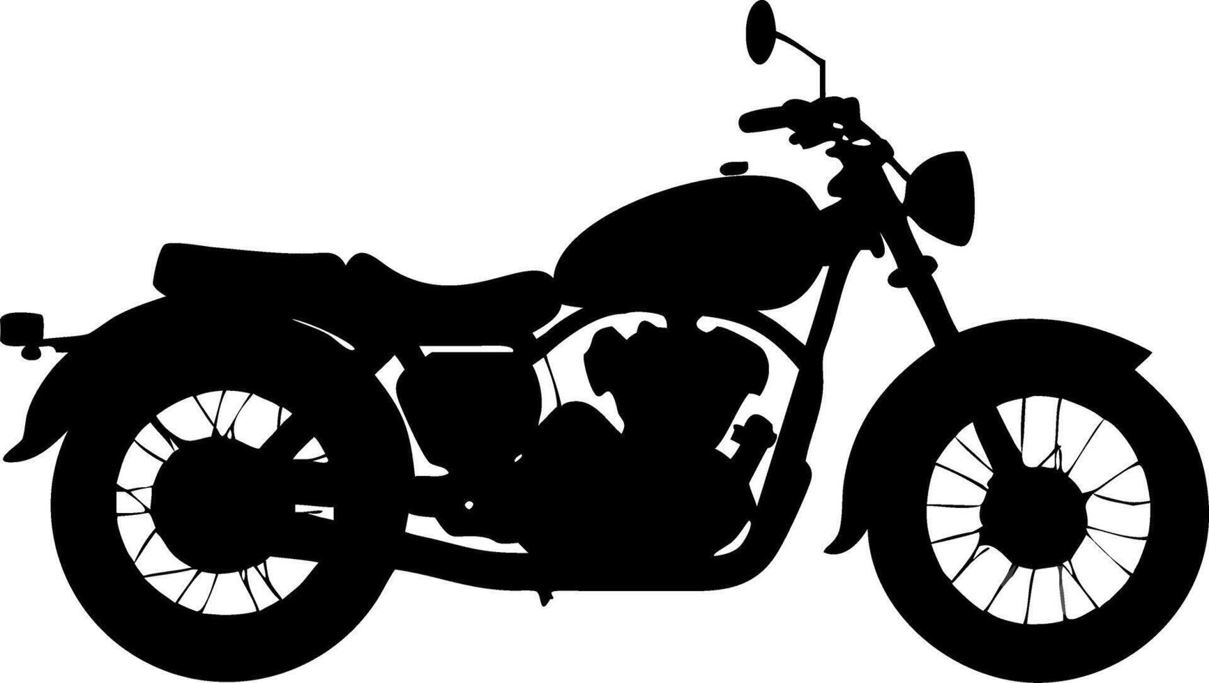 Motorcycle Silhouette for Design Tattoo and Logo Applications vector