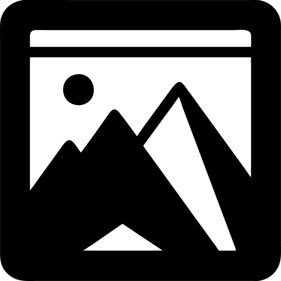 Mountain Landscape Silhouette with Sun for Digital Design and Printable Art vector