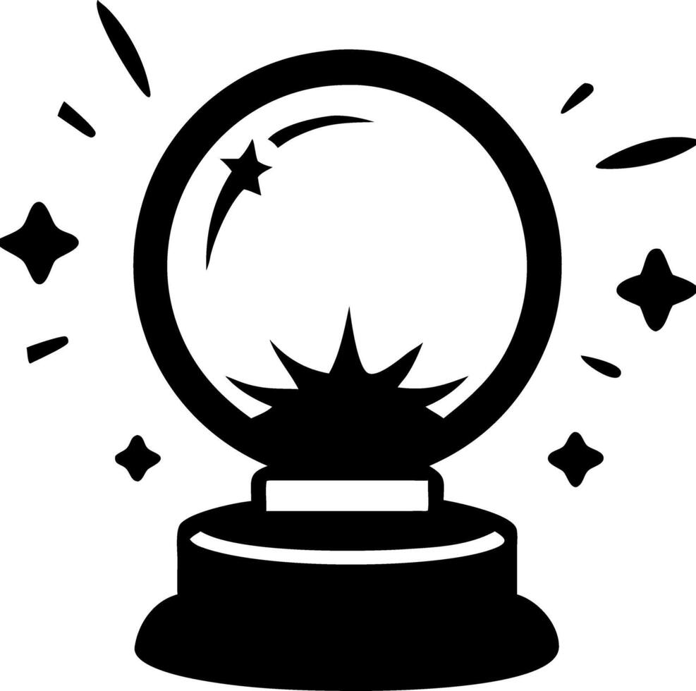 Mystical Crystal Ball Art for Fortune Telling and Magical Designs vector