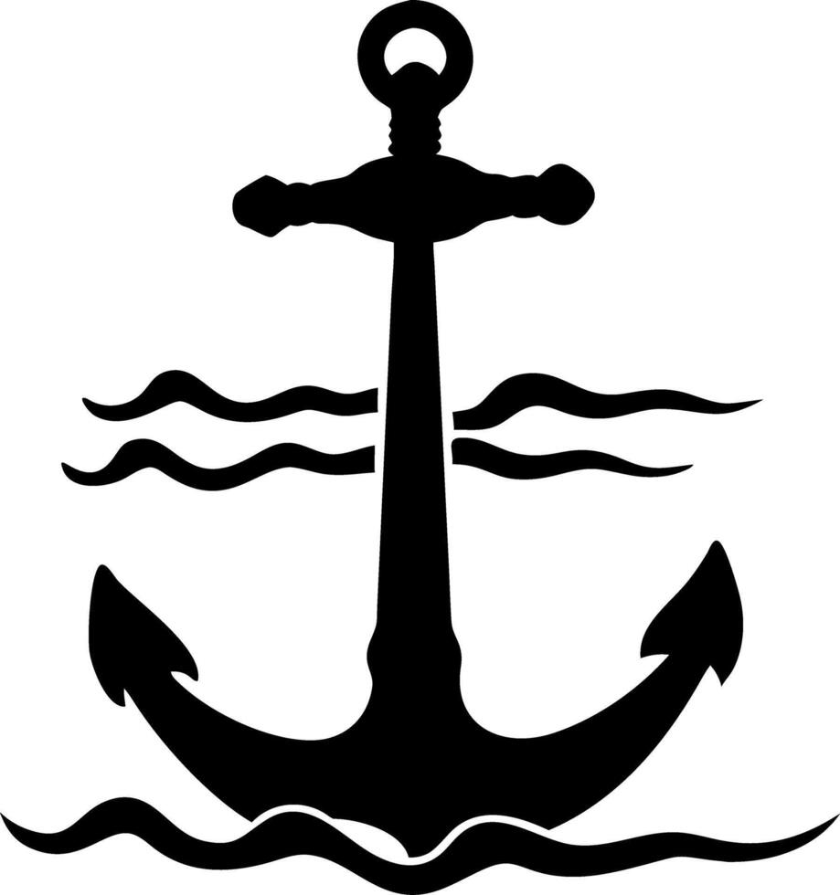 Nautical Anchor Illustration for Tattoo or Logo Design vector