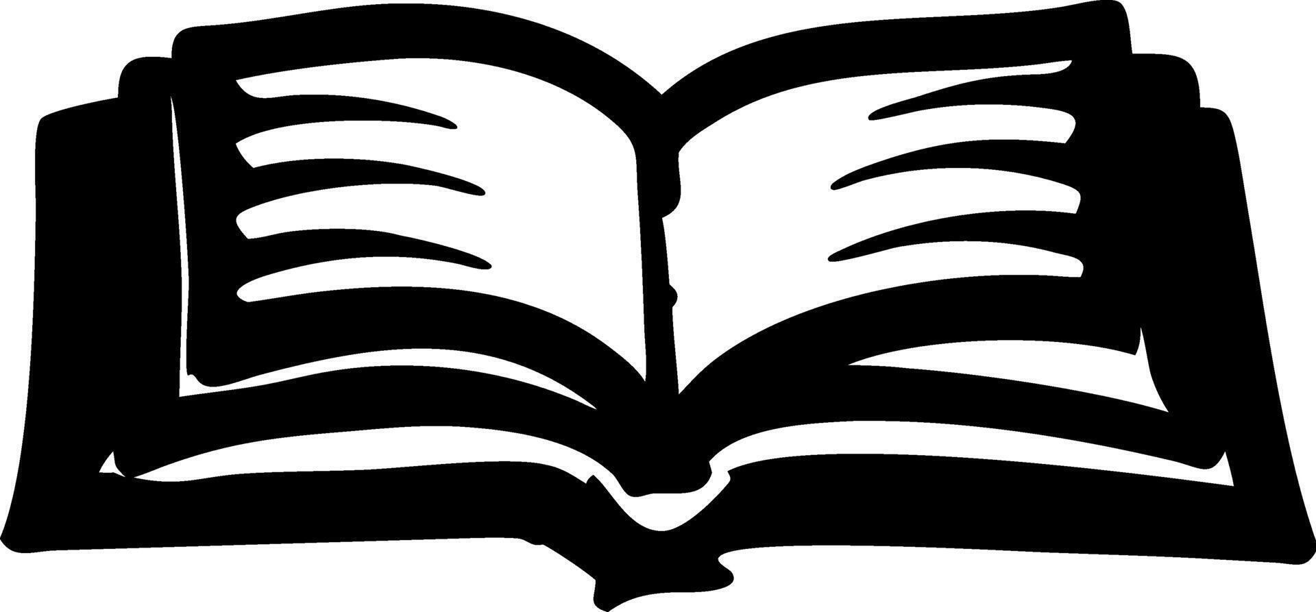 Open Book Illustration Education Literature Concept Art Suitable for Design Projects vector