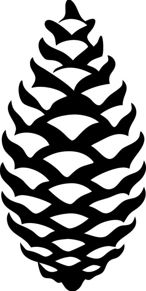Pine Cone Silhouette Art for Nature Designs and Craft Projects vector