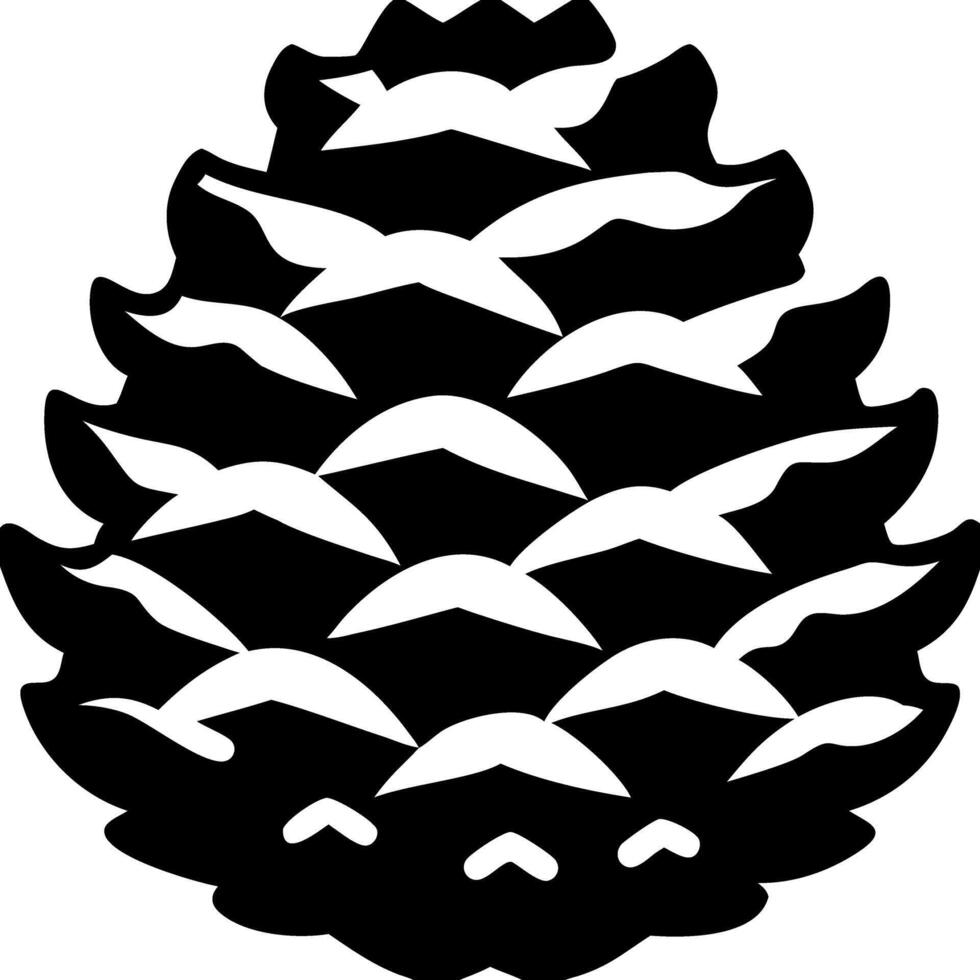 Pine Cone Silhouette Art for Nature Illustrations and Crafts vector
