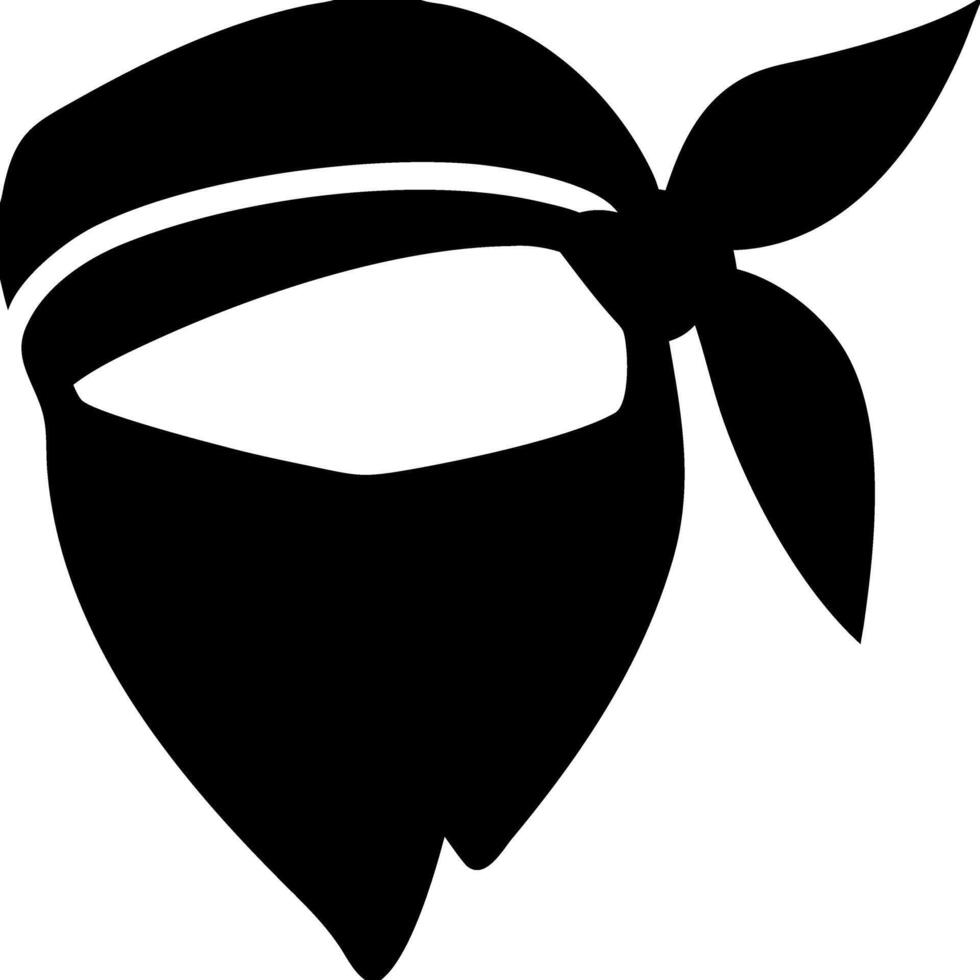 Pirate Beard Silhouette Illustration for Art Projects and Designs vector