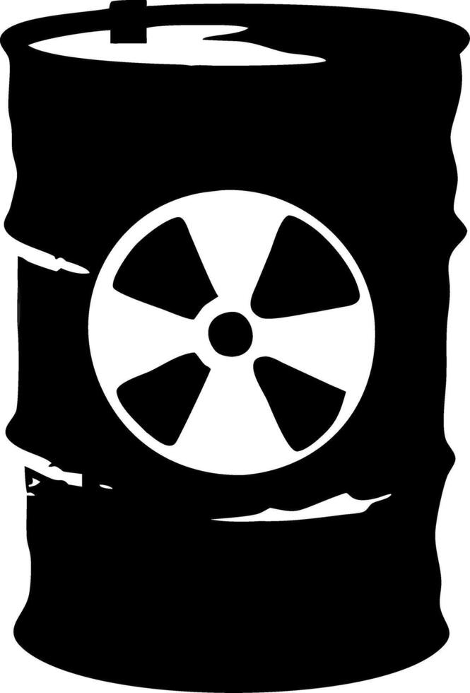 Radioactive Waste Barrel for Environmental Awareness Art vector