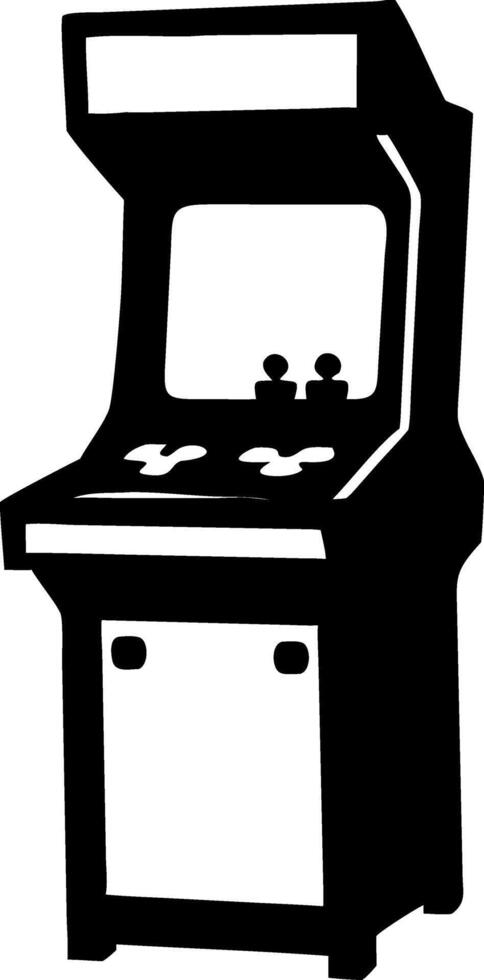 Retro Arcade Machine Illustration for Gaming and Design Projects vector