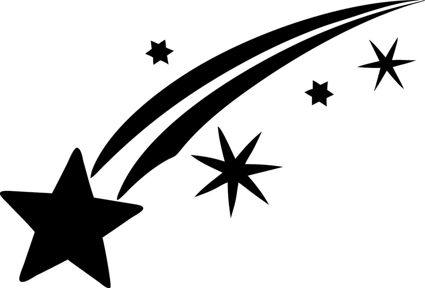 Shooting Star Illustration Celestial Design for Graphic Art and Craft Projects vector