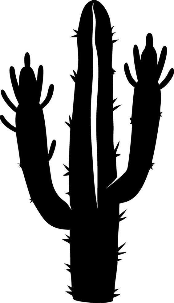 Silhouette Cactus Illustration for Desert Theme Decor and Design Projects vector