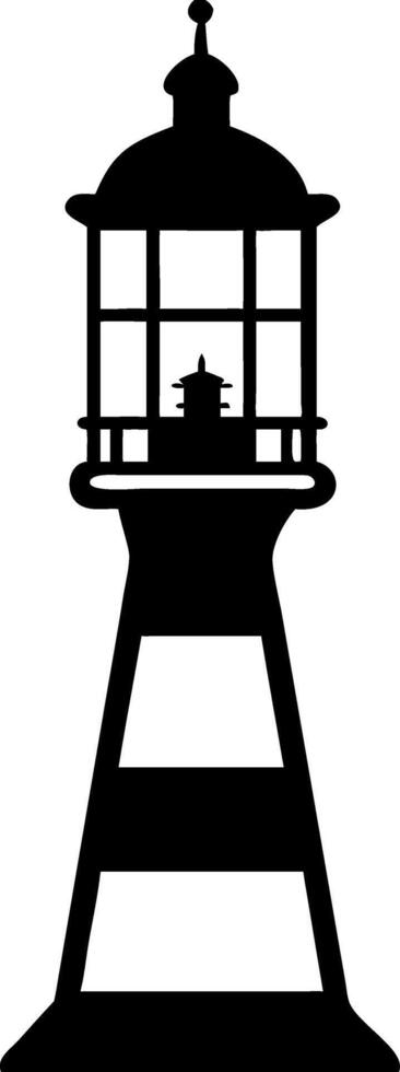 Silhouette Lighthouse Illustration for Nautical Design Projects vector