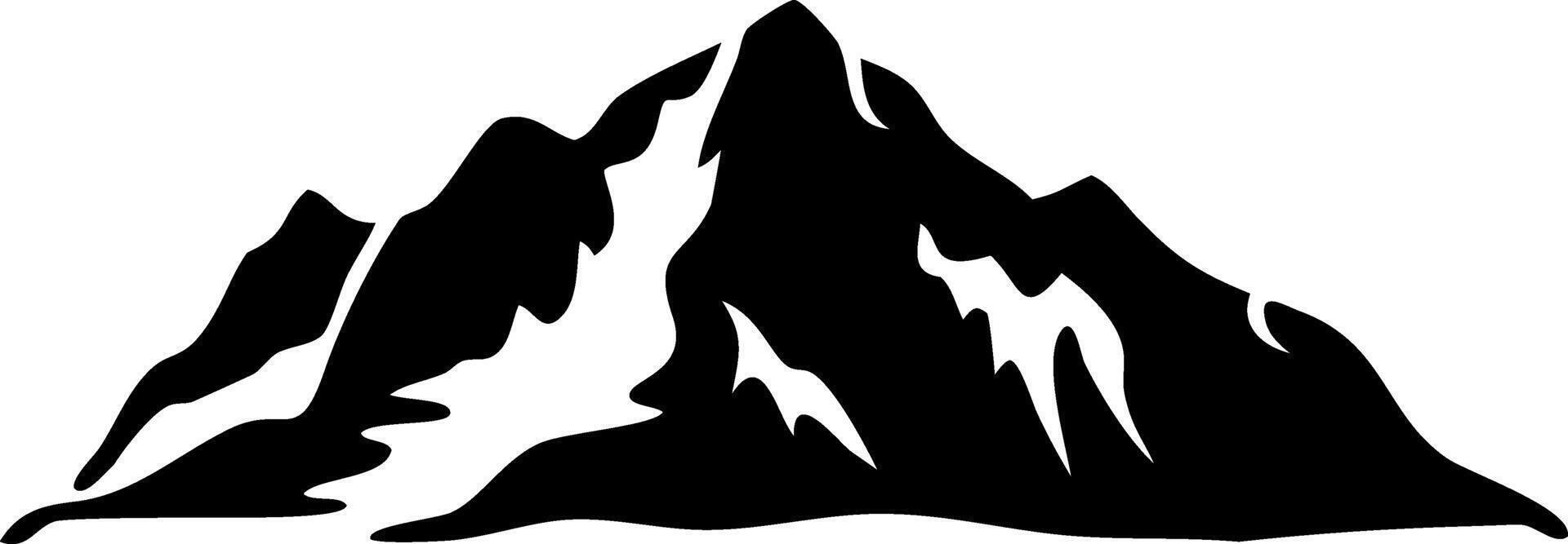 Silhouette Mountain Range for Outdoor Adventure Design and Branding vector