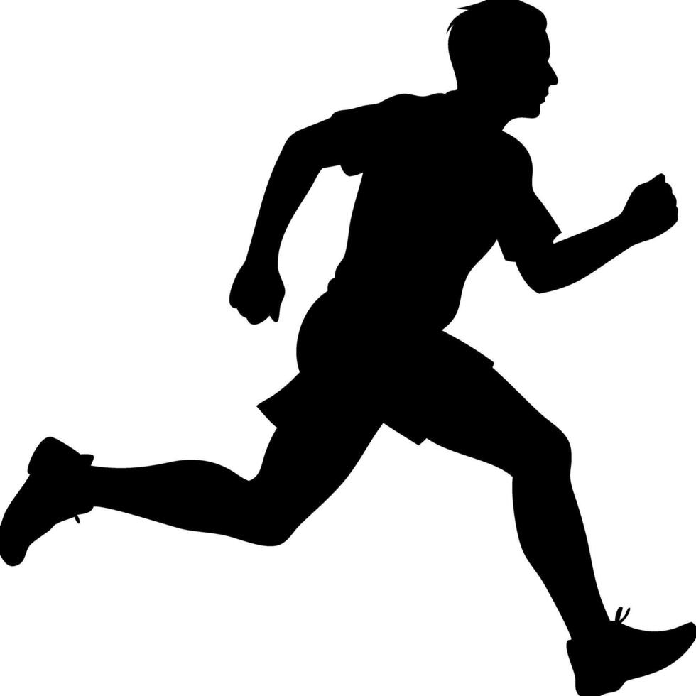 Silhouette of Running Man Illustration for Sports and Fitness Design vector