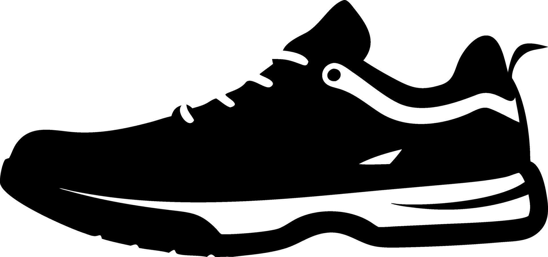 Silhouette of Athletic Running Shoe for Design and Branding Projects vector