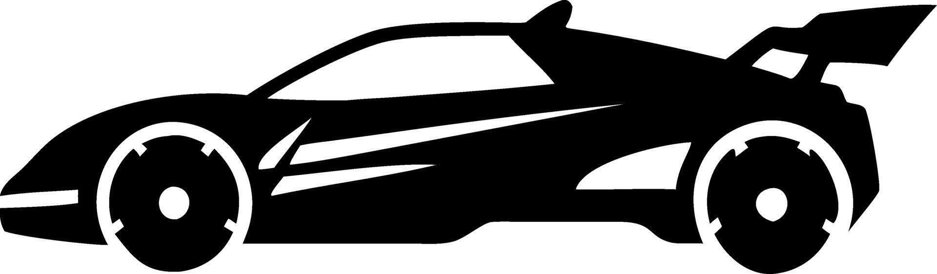 Sleek Race Car Silhouette for Illustration and Design Projects vector