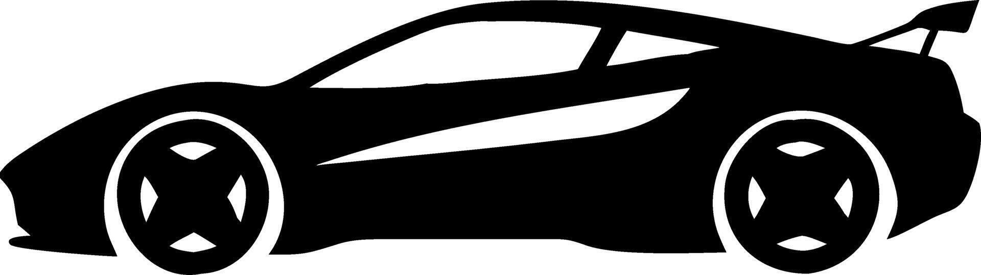 Sleek Sports Car Silhouette Illustration for Design and Automotive Projects vector