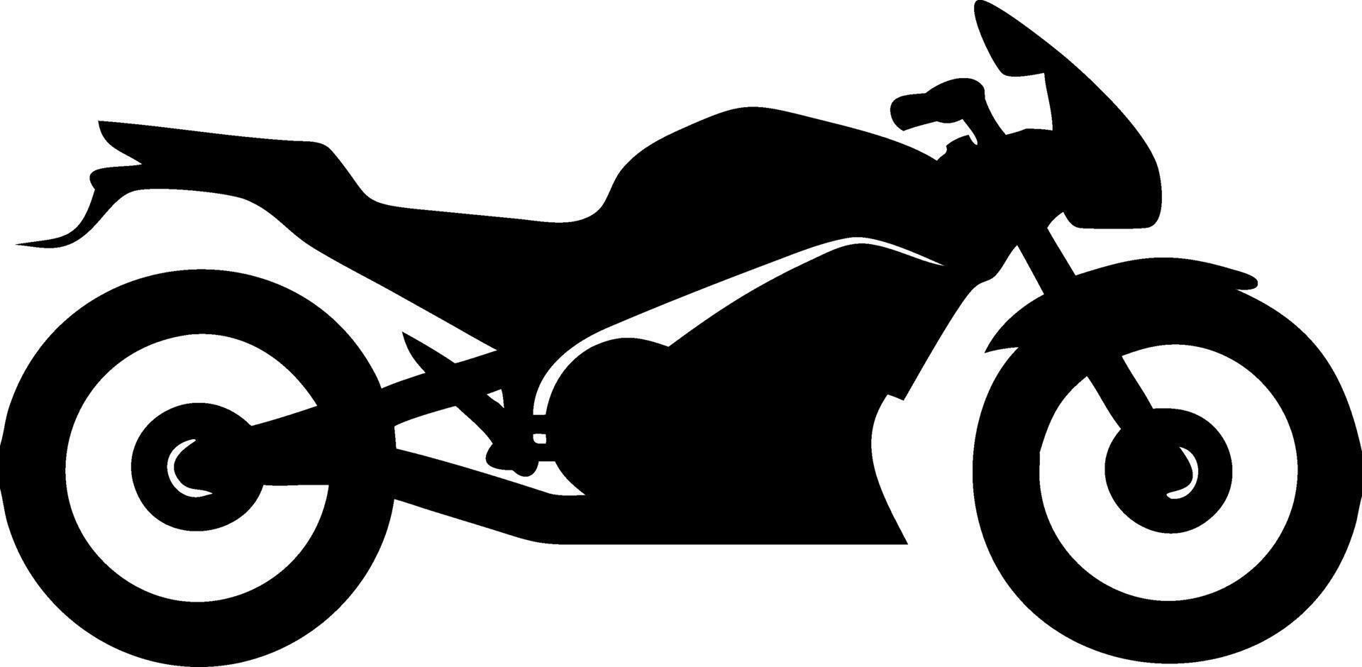 Sleek Motorcycle Silhouette for Graphic Design and Decal Art Projects vector