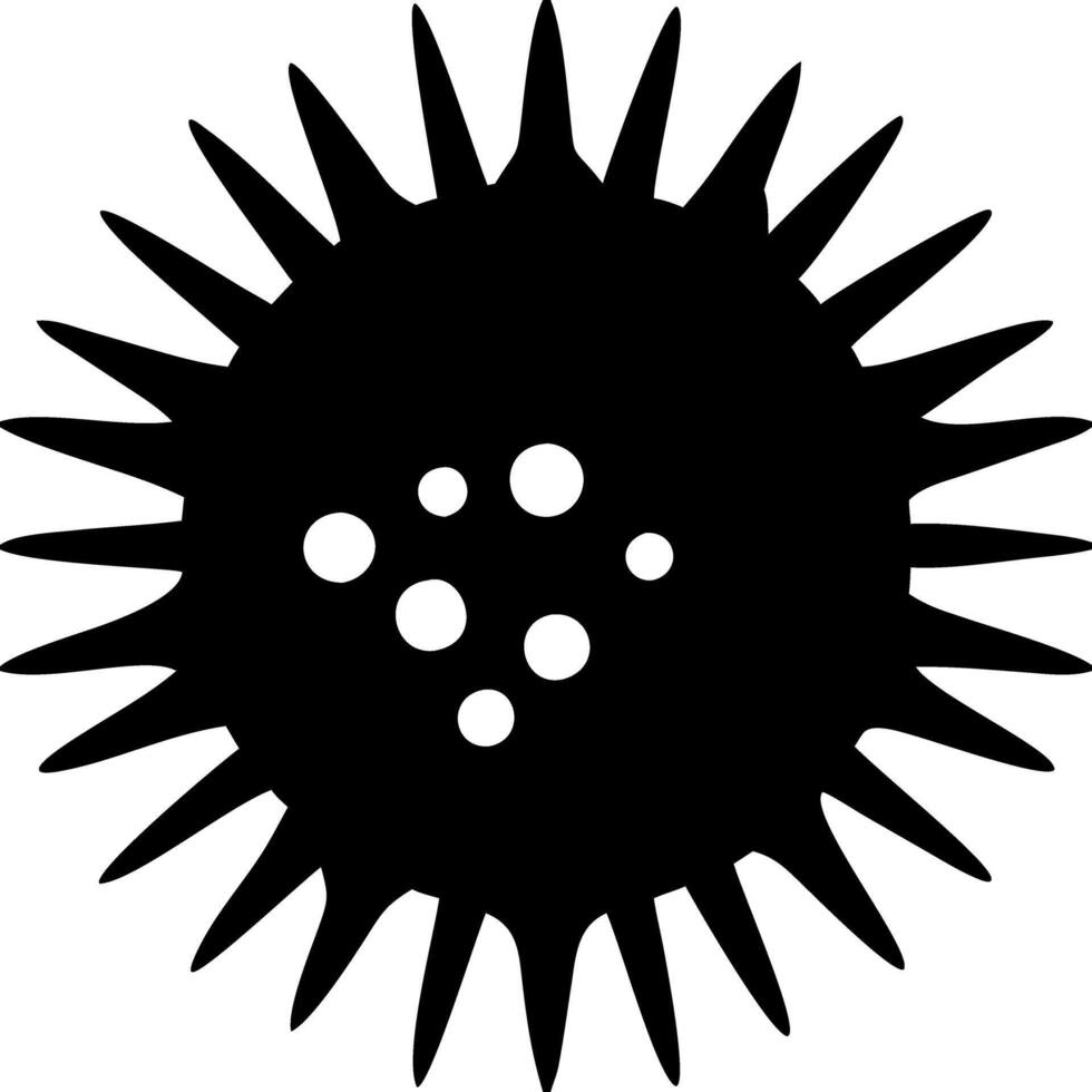Spiky Black Silhouette Abstract Design for Graphic Art and Tattoo Inspirations vector