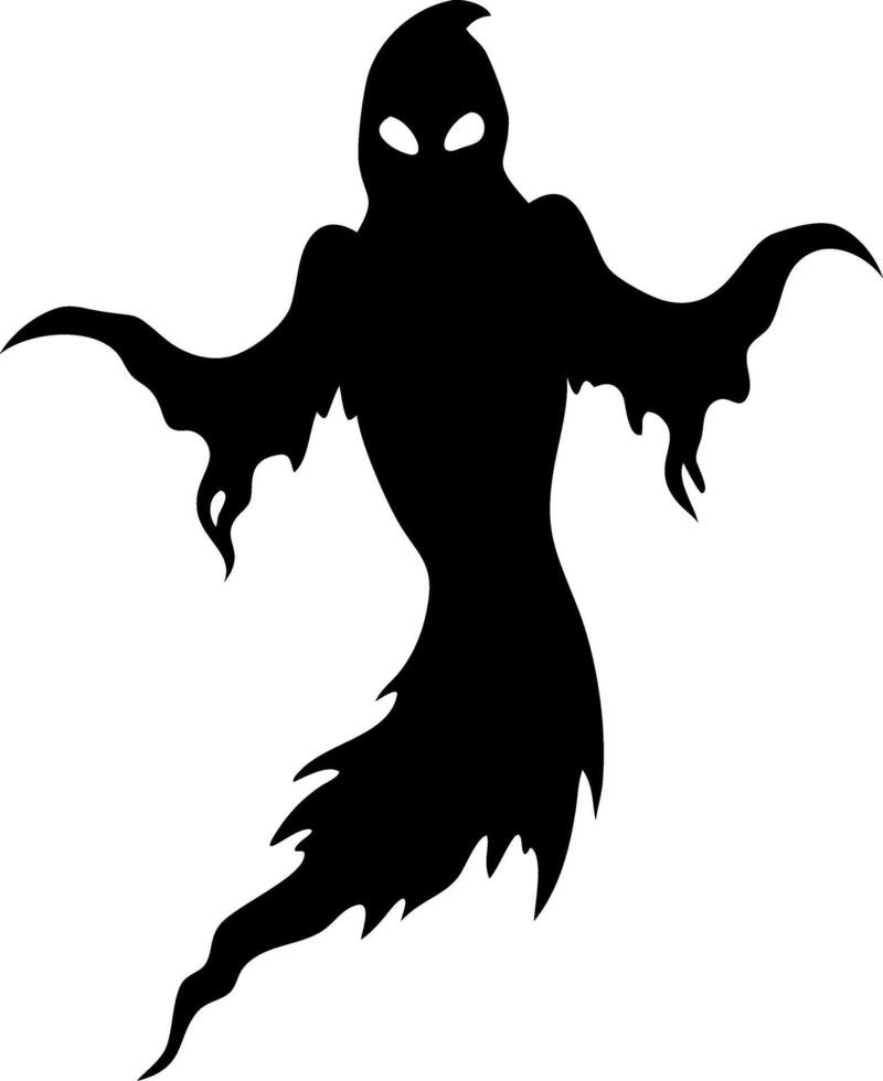Spooky Ghost Silhouette for Halloween Decorations and Design Projects vector