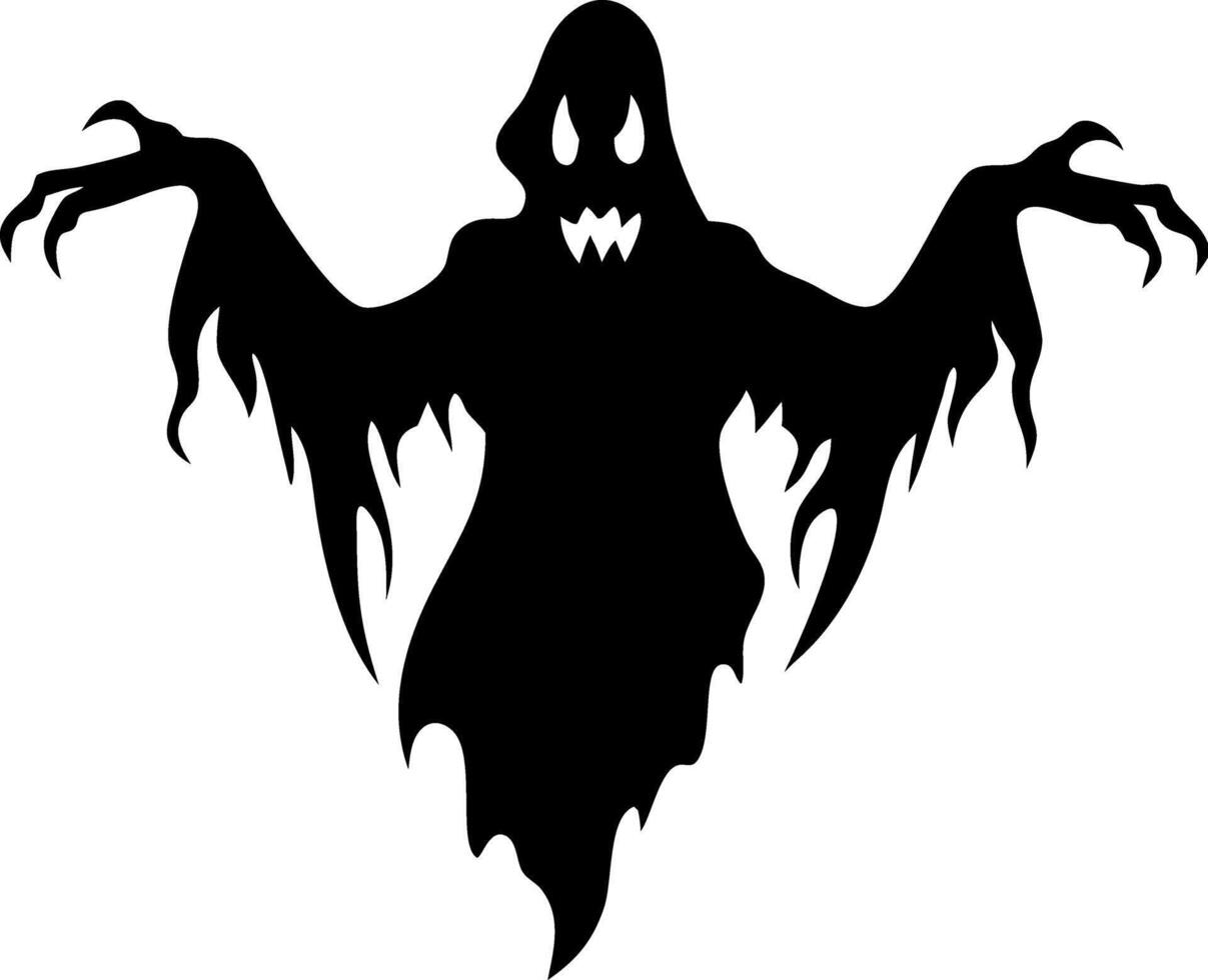 Spooky Ghost Silhouette for Halloween Design and Decoration vector