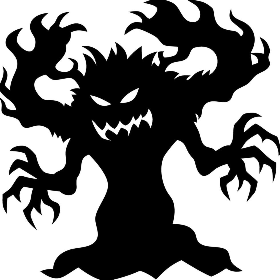Spooky Shadow Monster Silhouette with Claws for Halloween and Horror Themes vector