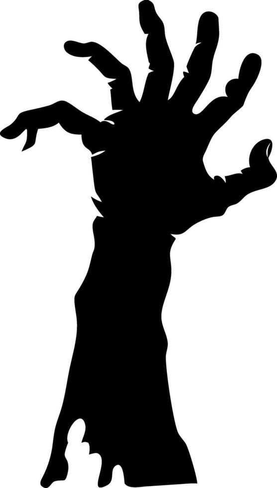 Spooky Zombie Hand Silhouette for Halloween Designs and Illustrations vector