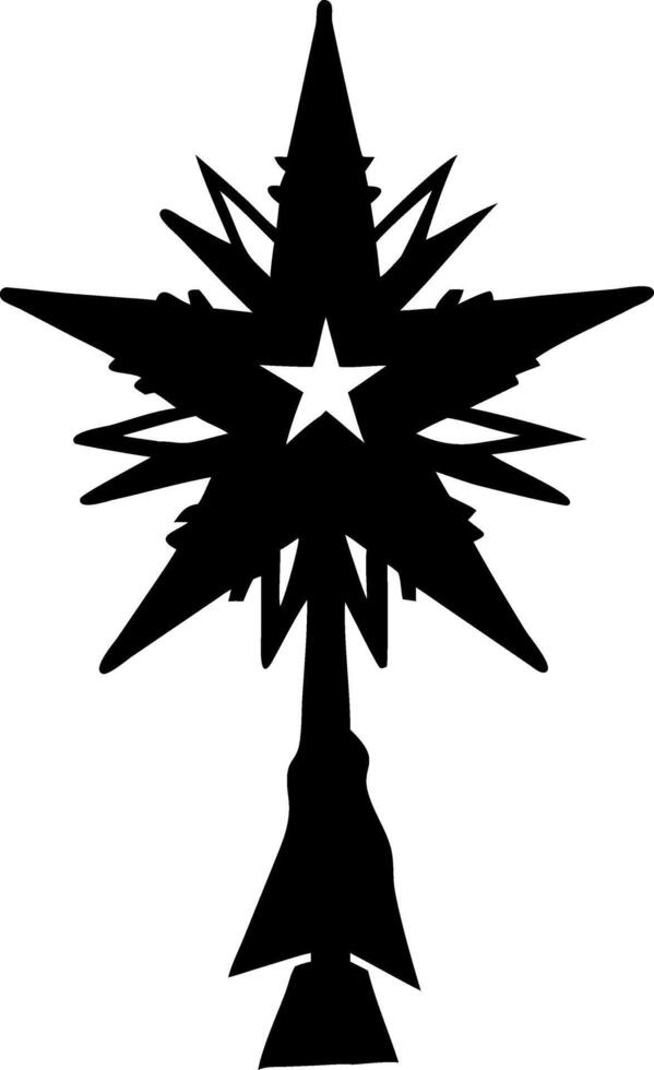 Star Shaped Ornamental Silhouette for Christmas Decoration and Art Projects vector