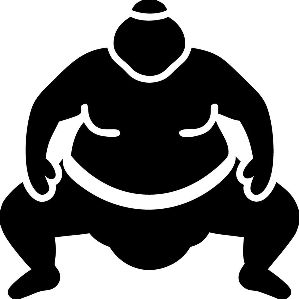 Sumo Wrestler Silhouette for Graphic Design and Prints vector