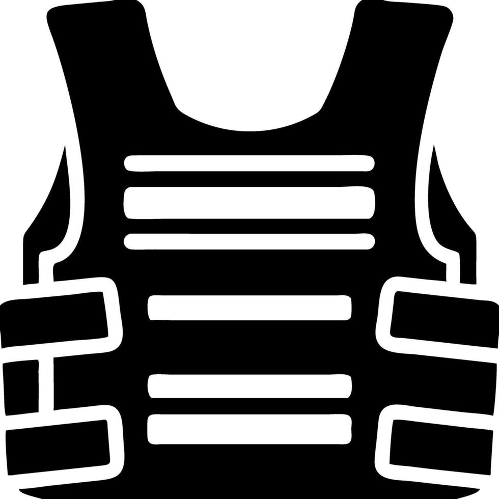 Tactical Bulletproof Vest for Defense and Security Designs vector