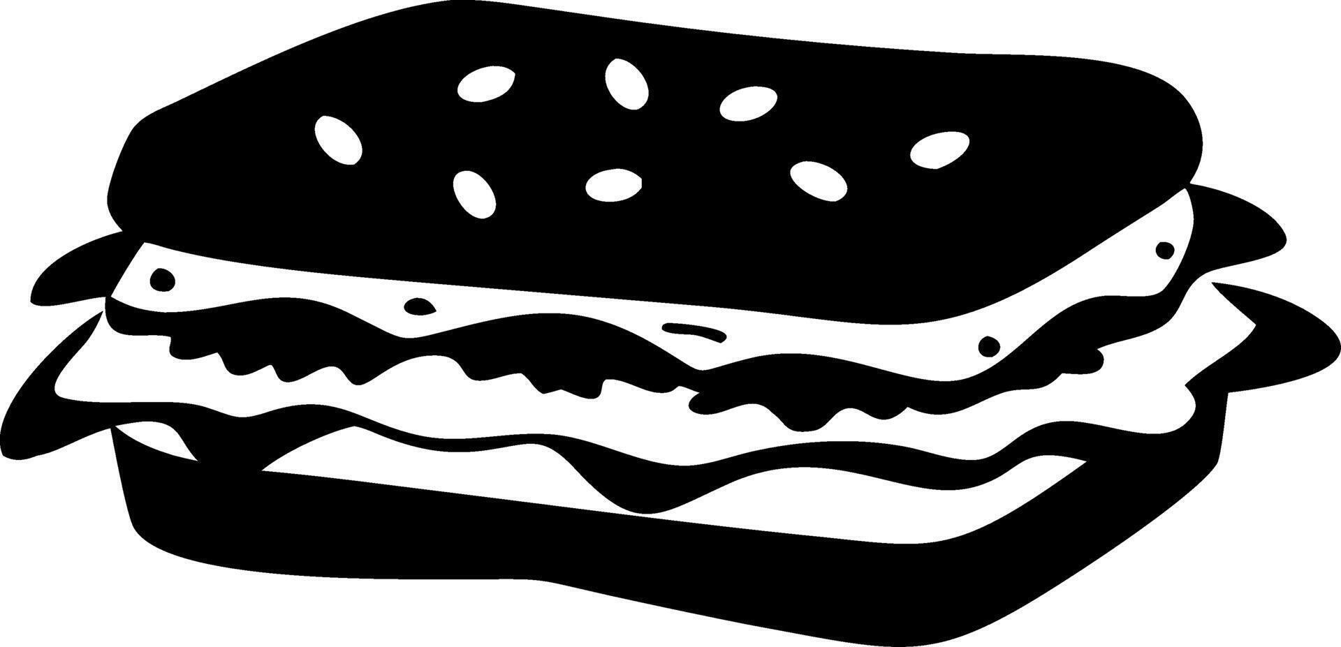 Tasty Sandwich Illustration for Restaurant Menus and Food Branding vector