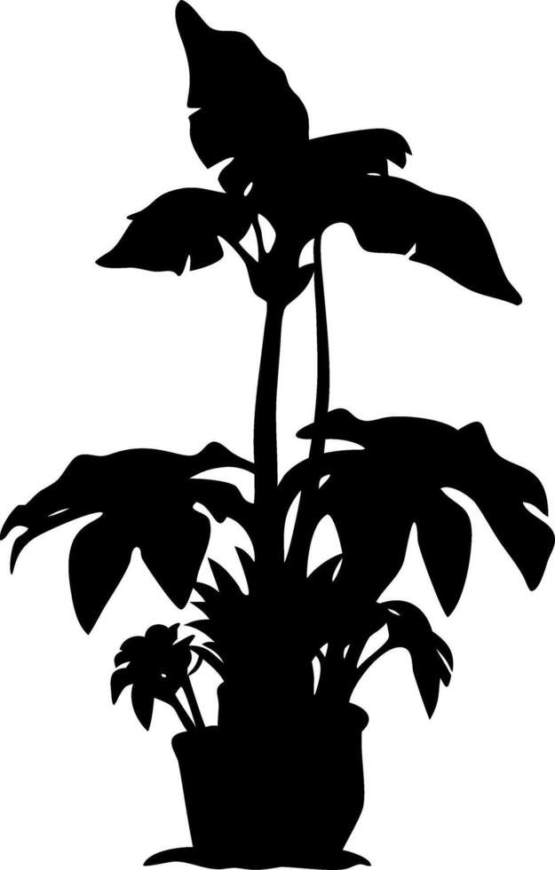 Tropical Plant Silhouette Perfect for Design and Decoration Projects vector