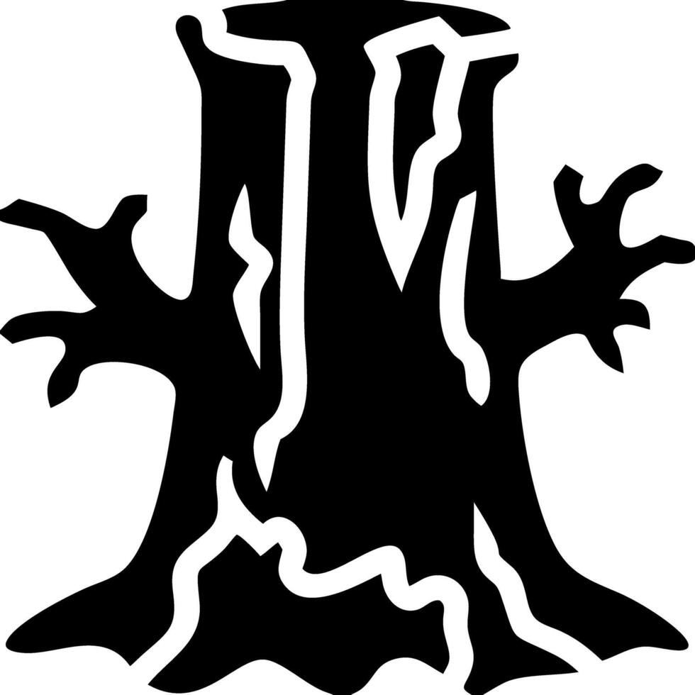 Black Tree Stump Silhouette for Artistic Design and Decoration vector