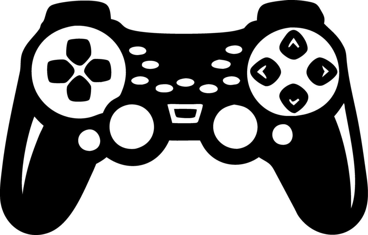 Graphic Gaming Controller Black Silhouette for Design and Decor Applications vector