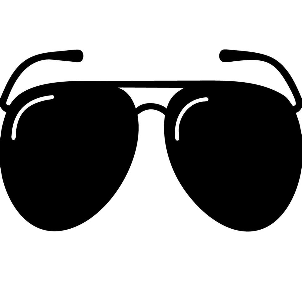 Illustration Black Aviator Sunglasses for Fashion Design and Graphics vector