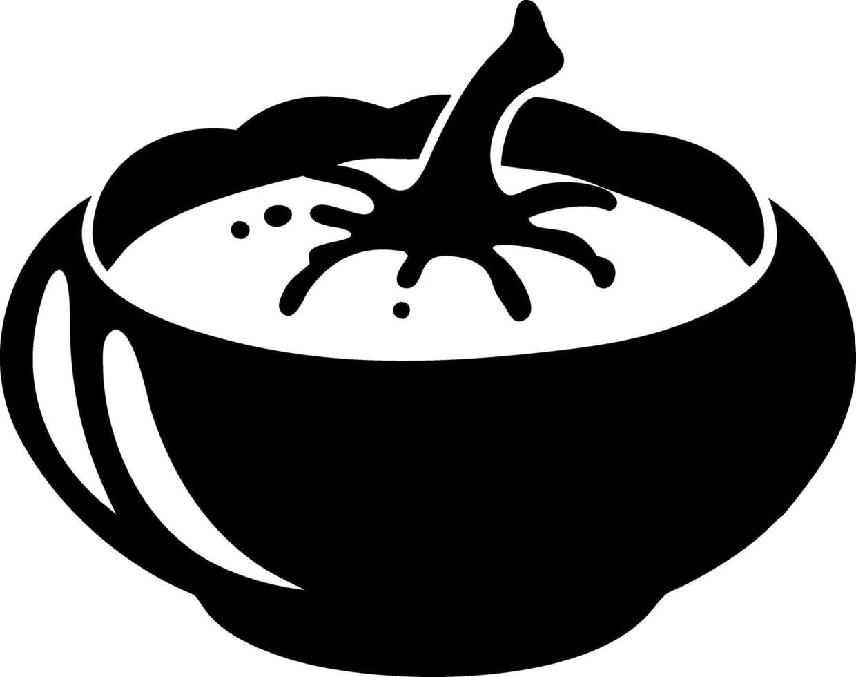 Illustration Black Splash in Bowl for Design and Decoration Use vector