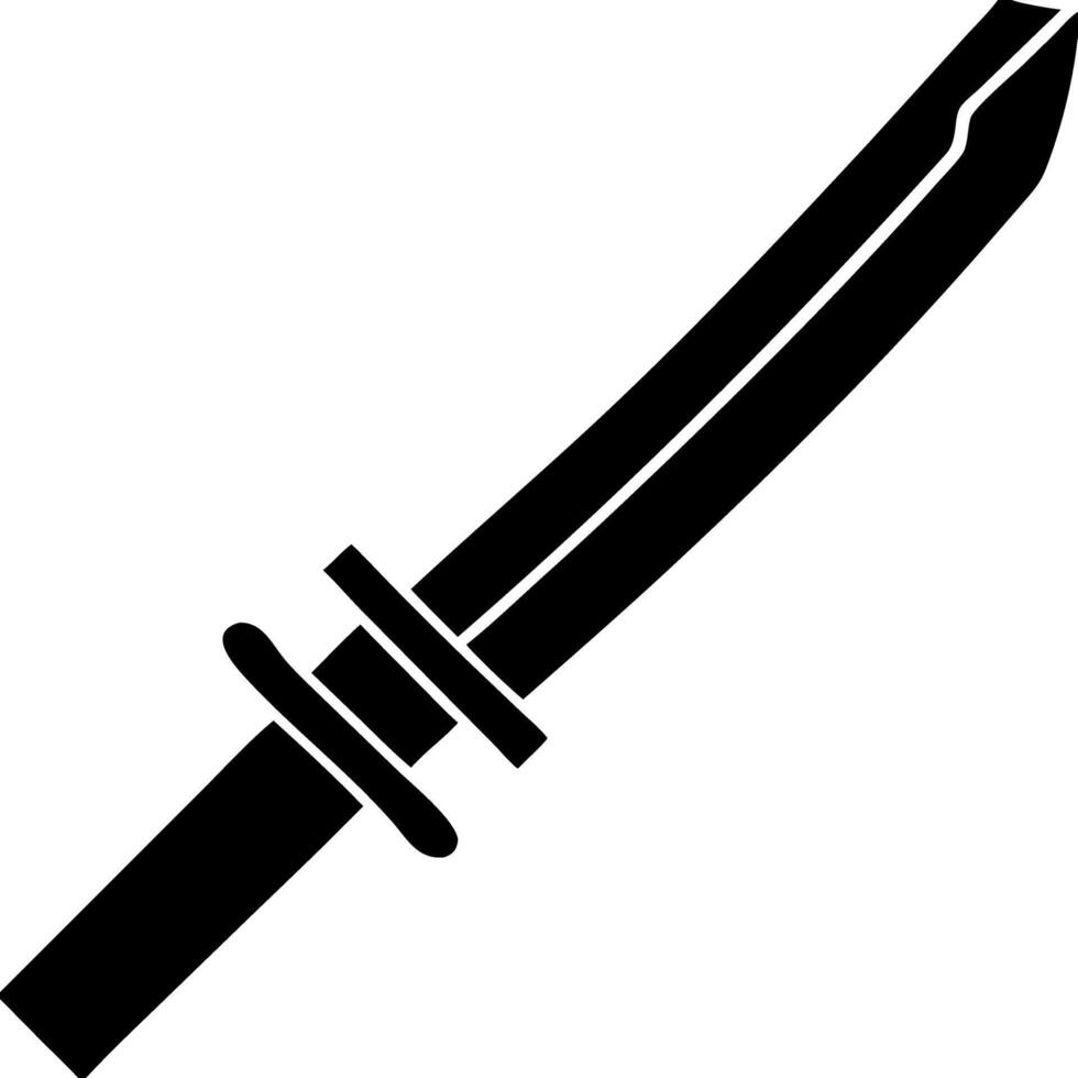 Illustration Black Sword Silhouette for Design and Decoration vector