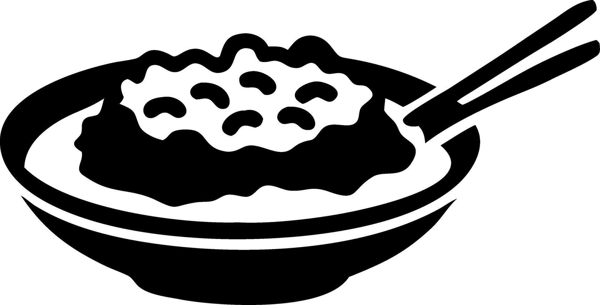Illustration Bowl of Rice with Chopsticks for Asian Cuisine Design Projects vector