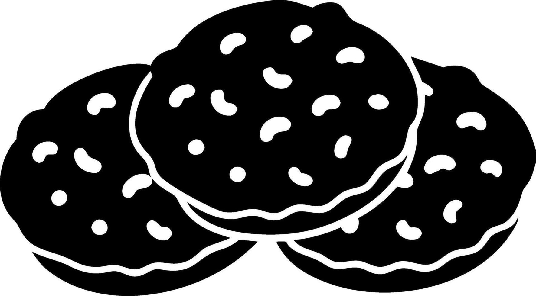 Illustration Chocolate Chip Cookies Clipart for Baking Recipes and Graphic Design vector