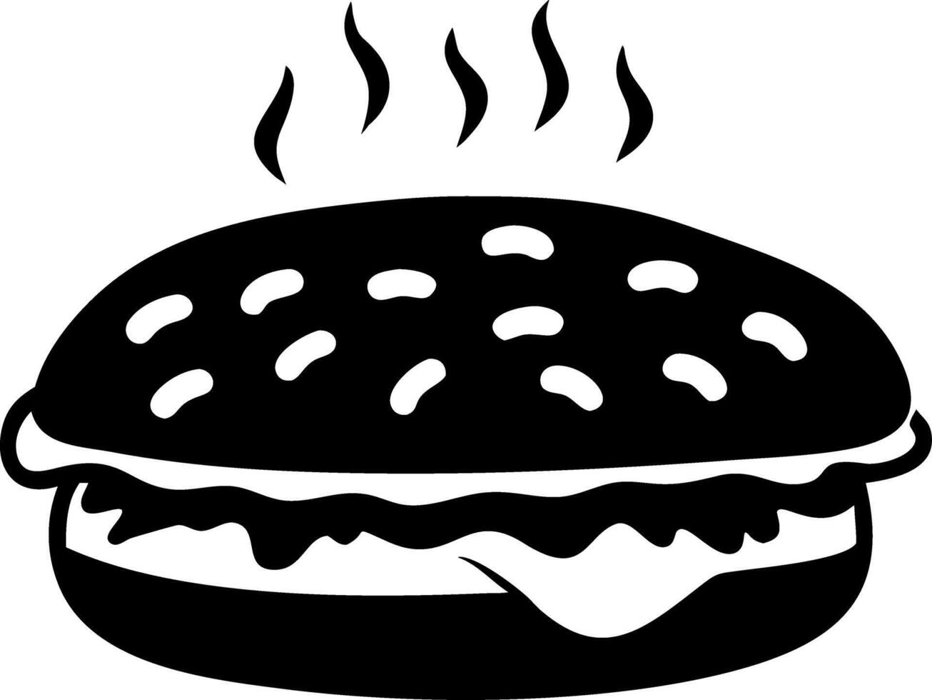 Illustration of a Hot Hamburger for Menu Design and Food Branding vector