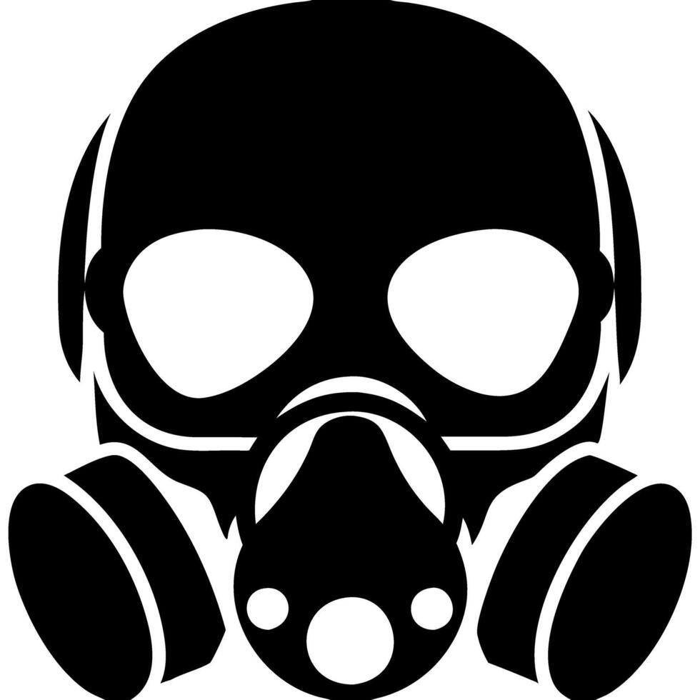 Illustration of Black Gas Mask Design for Posters and T-Shirt Graphics vector