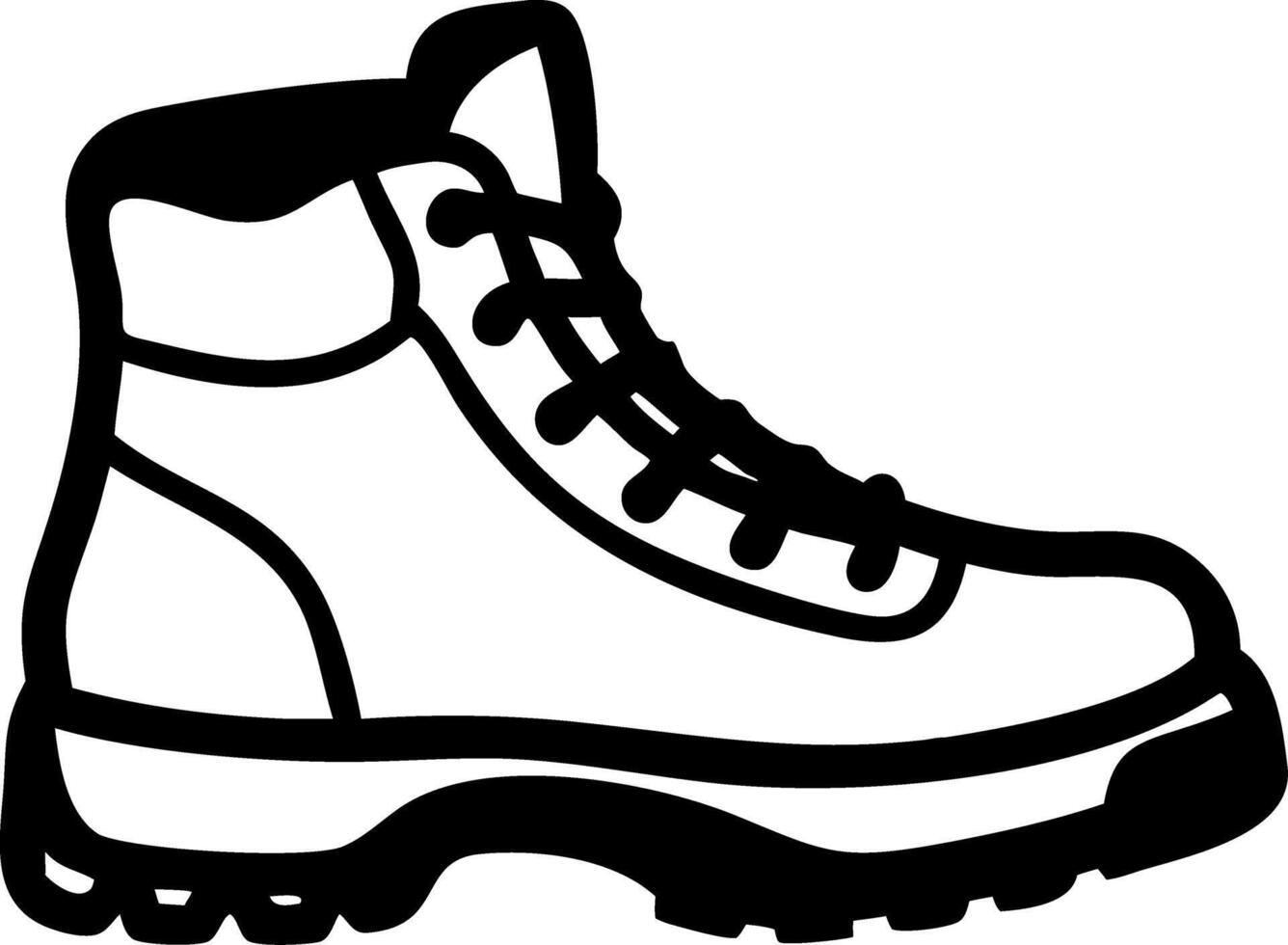 Illustration Hiking Boot for Outdoor Adventure and Design Projects vector