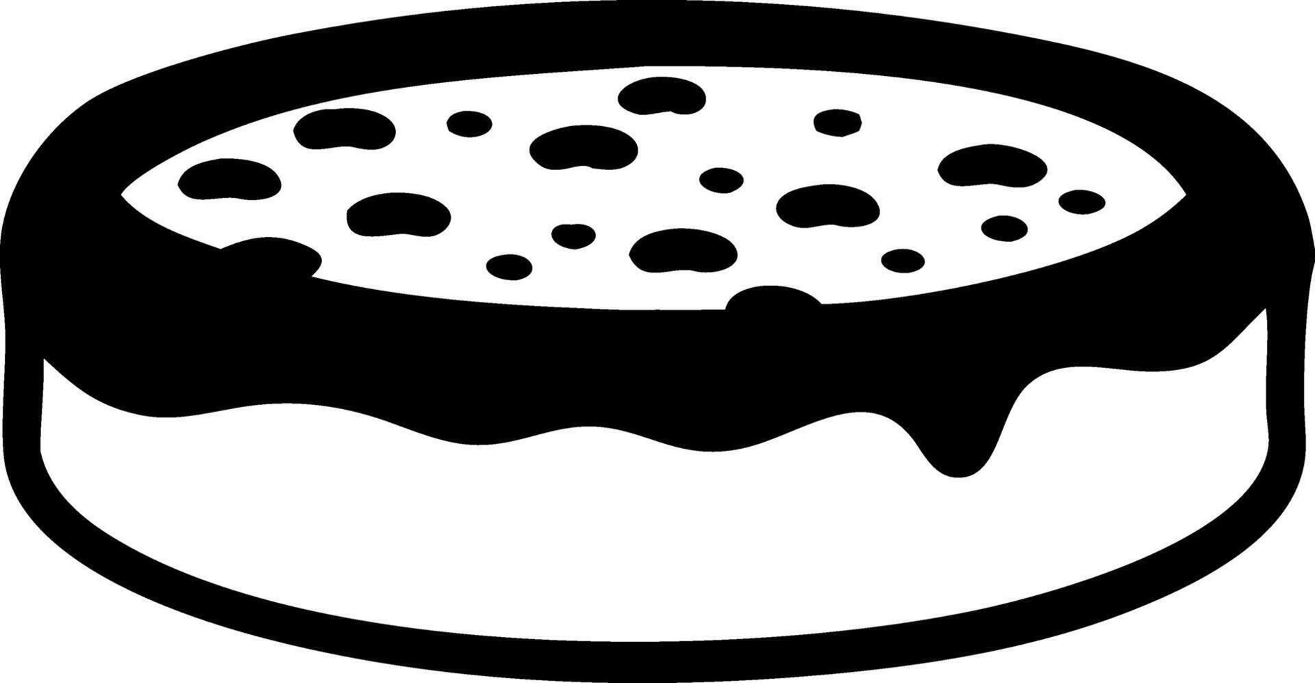 Illustration of Chocolate Cake with Dripping Icing and Sprinkles for Coloring Books vector
