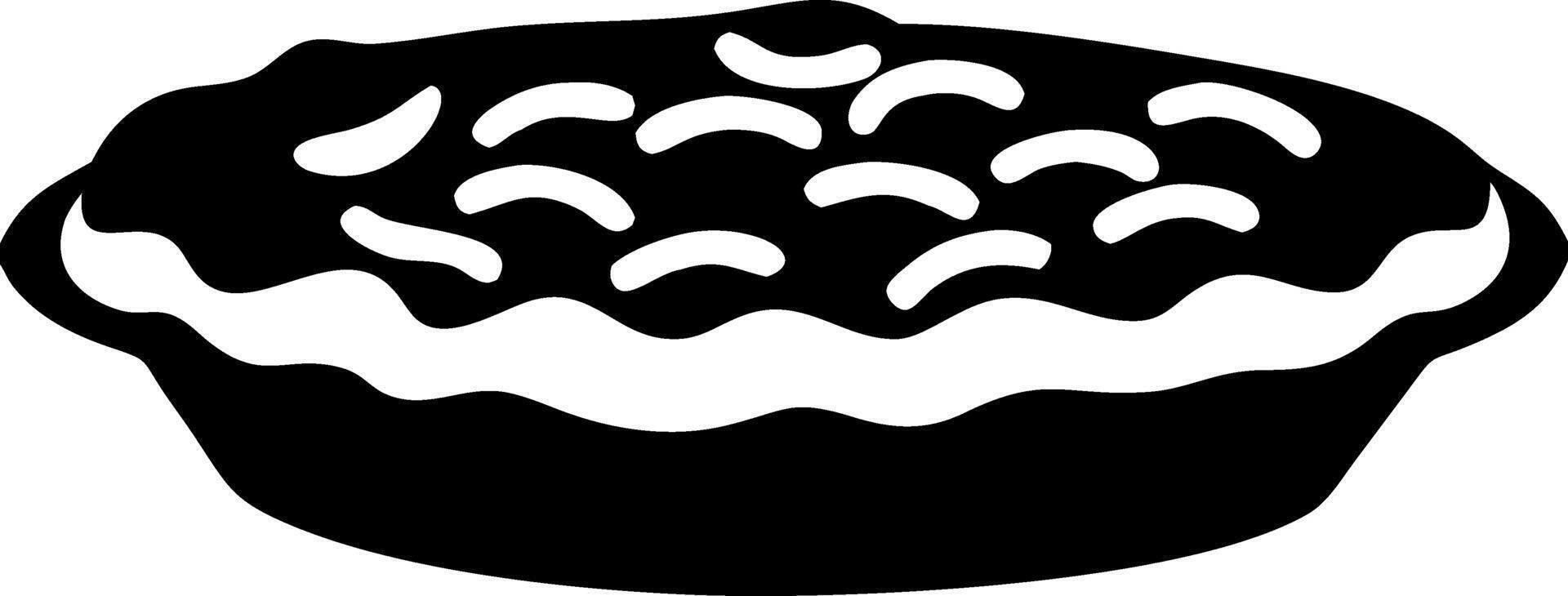 Illustration of Classic Pie Silhouette Perfect for Baking Themes and Culinary Designs vector