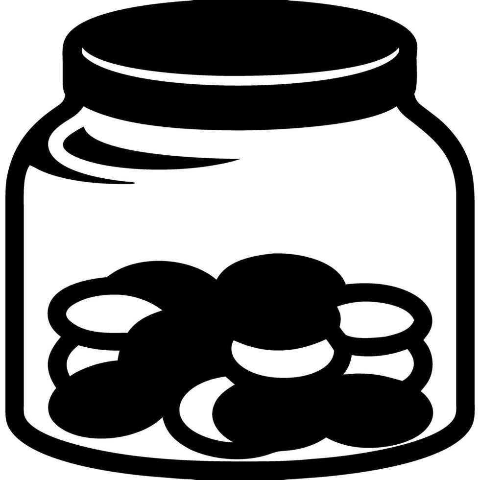 Illustration of Cookie Jar with Simple Minimalist Design for Cafes and Bakeries vector