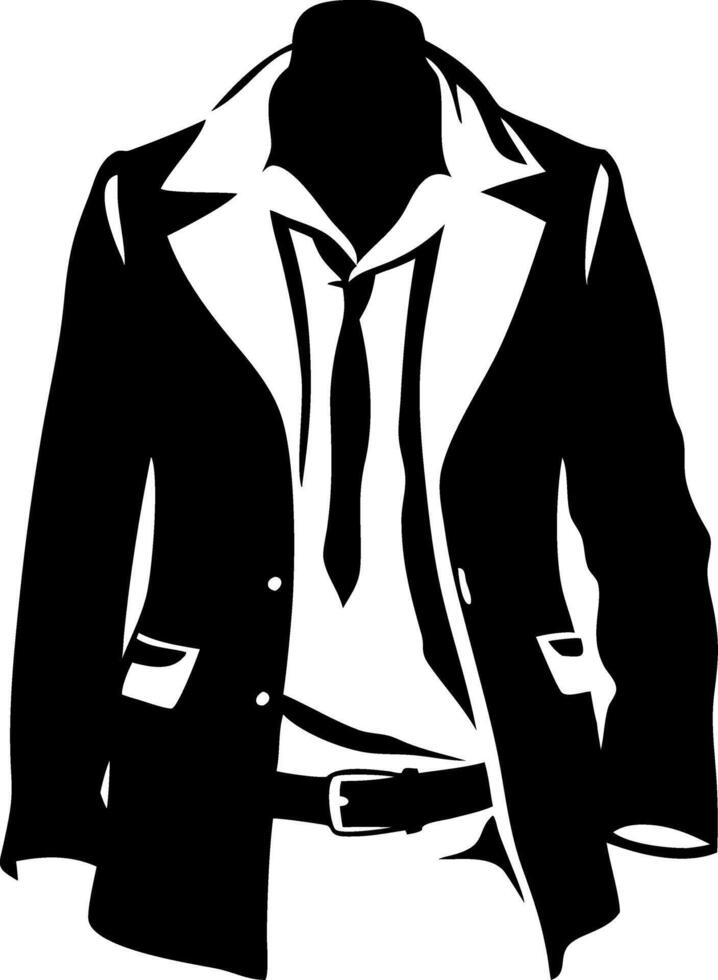 Illustration of Classic Suit Jacket with Tie for Fashion Design and Branding vector