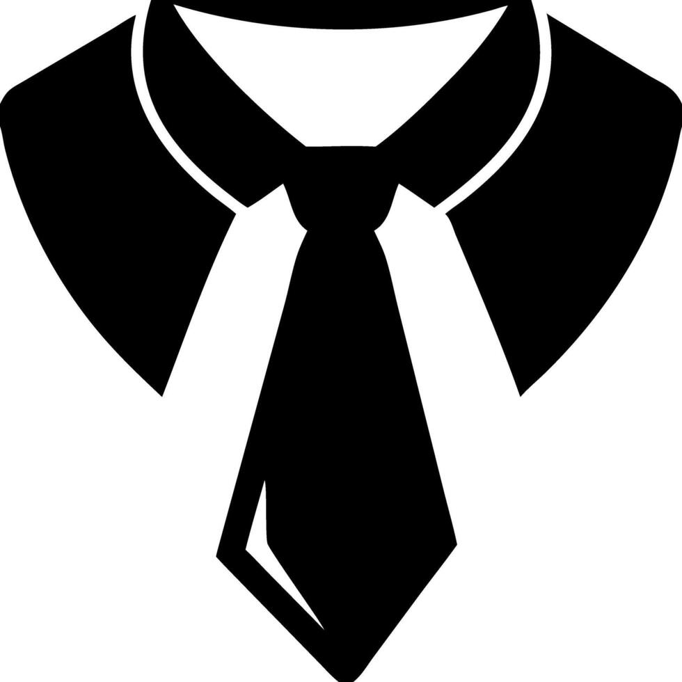 Illustration of Formal Suit and Tie Silhouette for Business Branding and Design vector