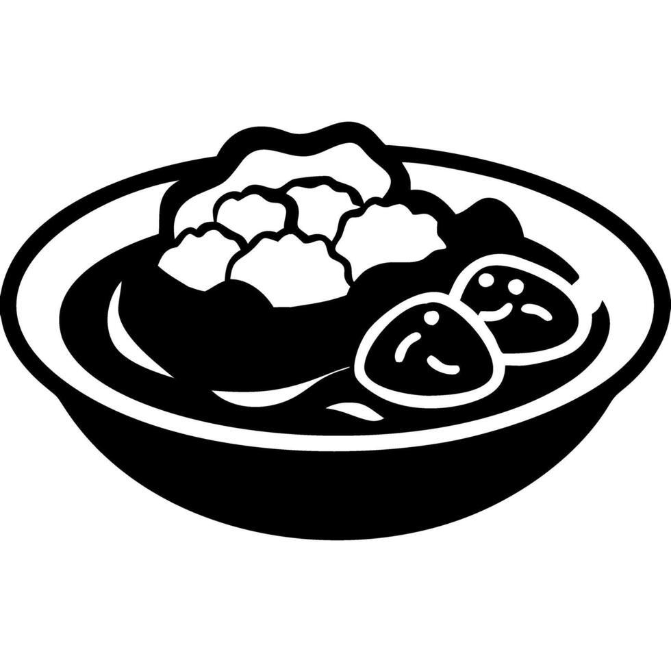 Illustration of Comfort Food Dish with Meatballs and Mashed Potatoes for Culinary Design vector