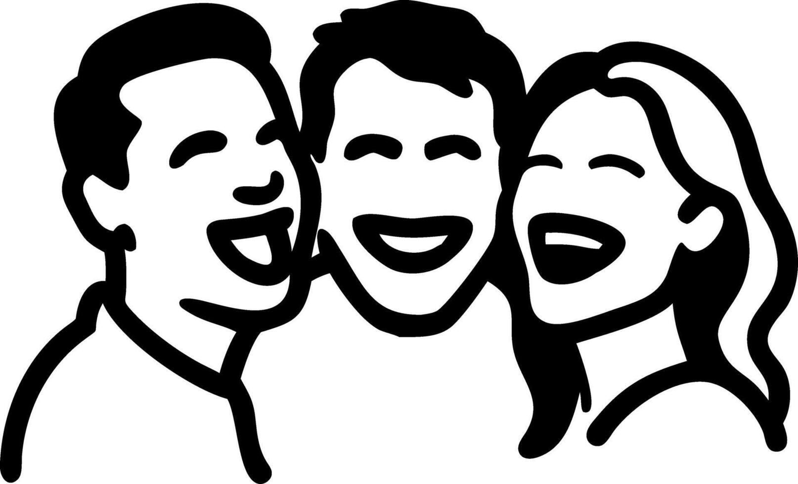 Illustration of Happy Diverse People Laughing Together for Friendship and Community vector