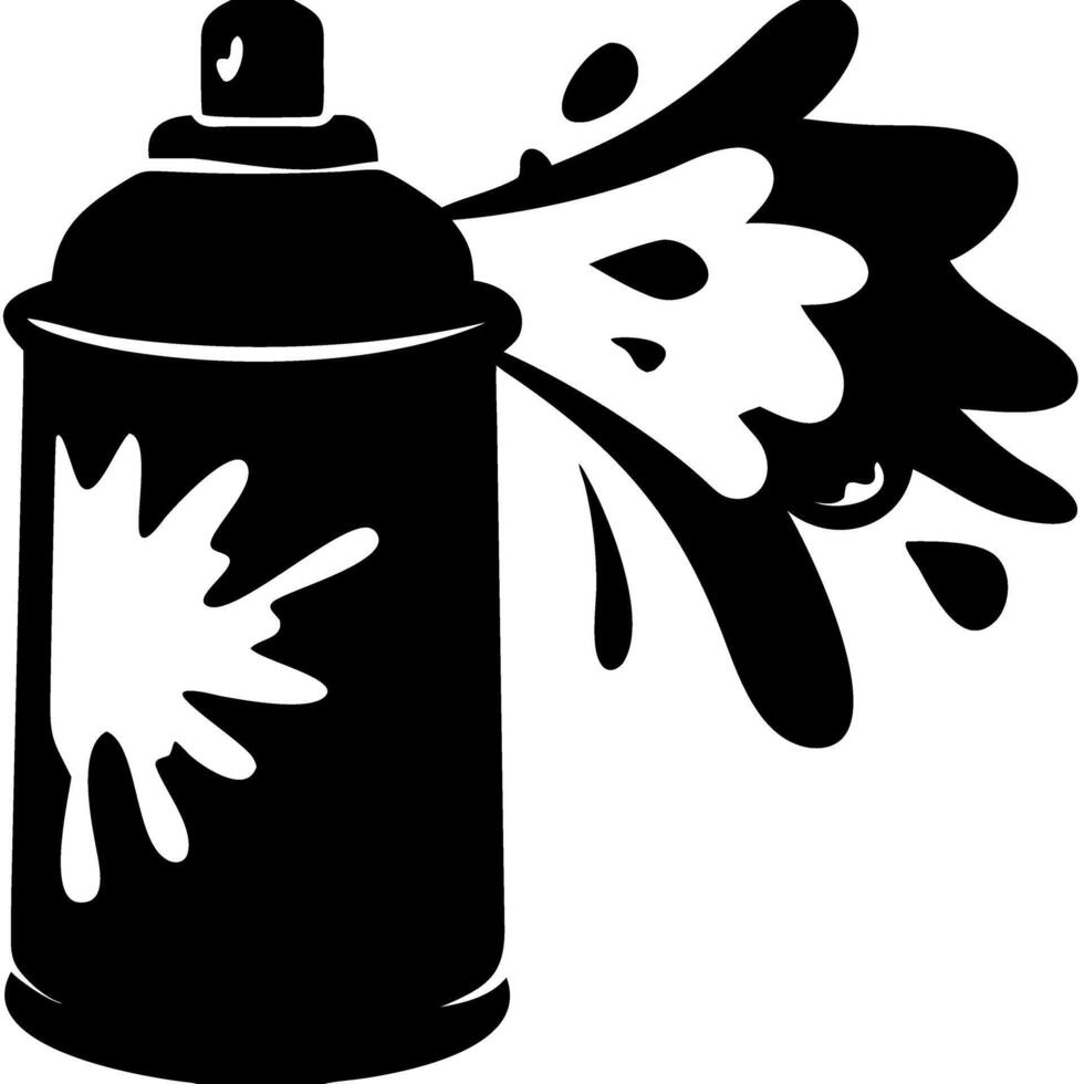 Illustration of Spray Paint Can with Splatter for Art Projects and Graphic Design vector