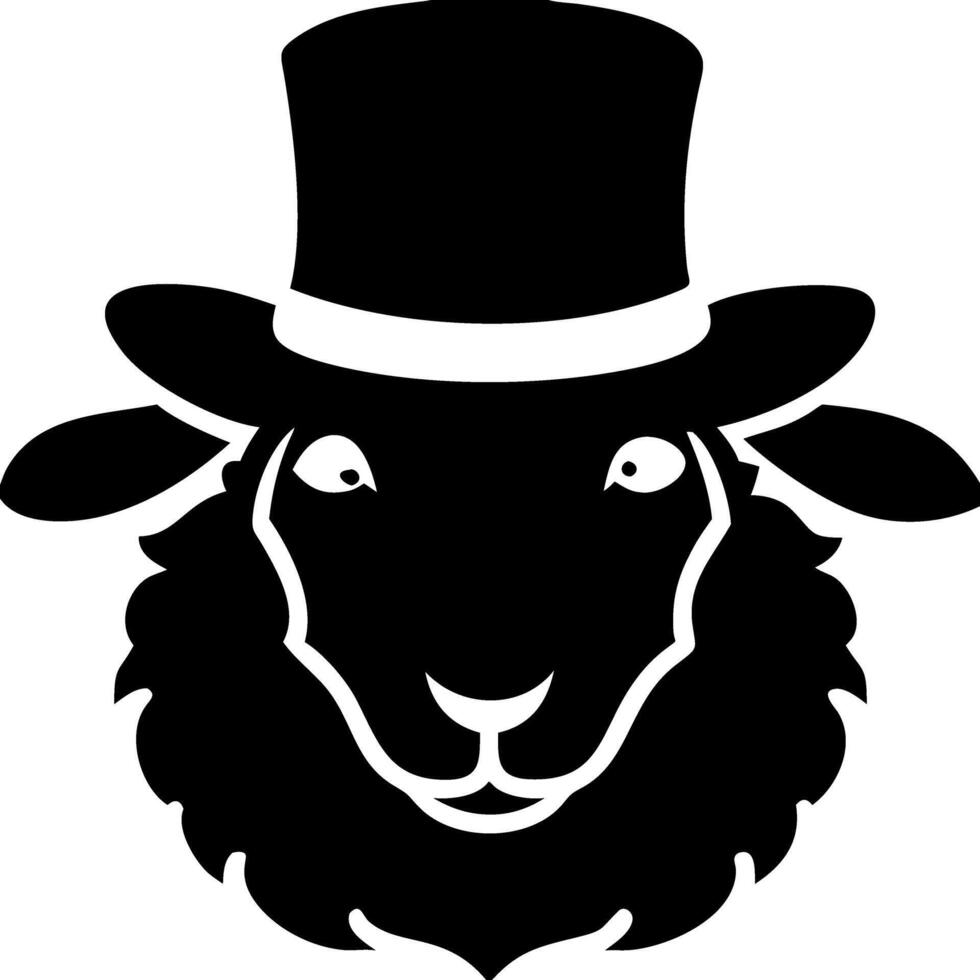 Illustration of Stylish Sheep in Top Hat for Design and Decoration vector
